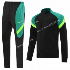 2022-23  Nike Black&Green Soccer Jacket Uniform -LH