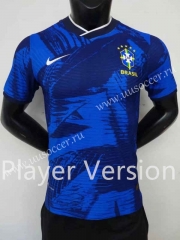 Player Version 22-23 special edition Brazil Blue Thailand Soccer Jersey AAA