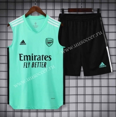 2022-23 Arsenal Green Thailand Soccer Training Vest Uniform-418