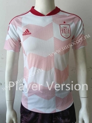 Player version 2022-23 Spain Pink&White Thailand Soccer Jersey AAA-807