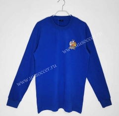 1968 Retro Version Manchester United Away Blue Thailand LS Soccer Jeesey AAA-c1046