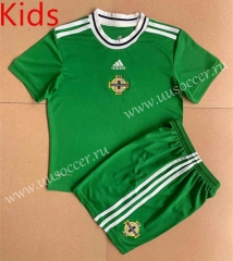 2022-23 Northern Ireland Home Green kids Soccer Uniform-AY