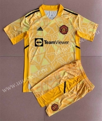 202-23 Manited United Goalkeeper Yellow Soccer Uniform-AY