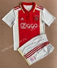 2022-23 Ajax Home Red&White Soccer Uniform-AY