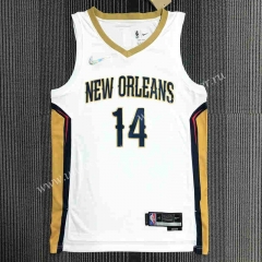 75th anniversary NBA New Orleans Pelicans White #14 Jersey-311