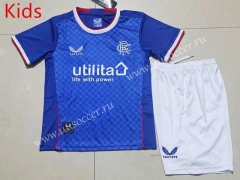 2022-23  RangersHome Blue Thailand kids Soccer Unifrom-507