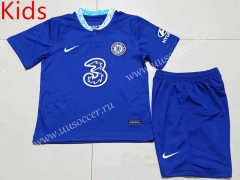 2022-23 Chelsea Home Blue Kid/Youth Soccer Uniform-507
