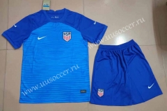 2022-23 USA Away Blue Soccer Uniform-718