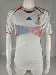 2006 Retro Version France Away White Thailand Soccer Jersey AAA-503