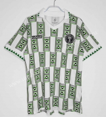 1994 Retro Version Nigeria Away White&Green Soccer Thailand jersey-c1046
