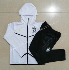2022-23 Brazil White Soccer Jacket Uniform With Hat-815