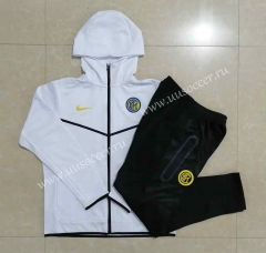 2022-23  Inter Milan White Thailand Soccer jacket  Uniform With Hat-815