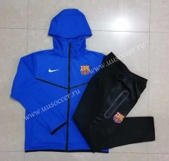 2022-23 Barcelona Cai Blue Soccer Jacket Uniform With Hat-815