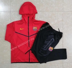 2022-23 Barcelona Red Soccer Jacket Uniform With Hat-815