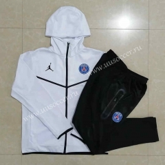 2022-23 Paris SG White  Soccer Jacket Uniform with hat-815