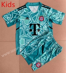 2022-23 Bayern München goalkeeper Blue kids Soccer Uniform-AY