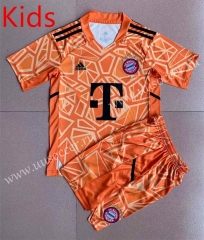 2022-23 Bayern München goalkeeper Orange  kids Soccer Uniform-AY