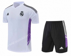 2022-23  Real Madrid White Thailand Soccer Training Uniform-4627
