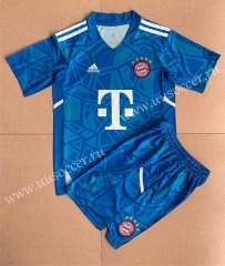 2022-23 Bayern München goalkeeper Blue Soccer Uniform-AY