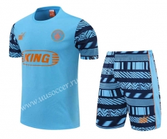 22-23 Manchester City Sky Blue Thailand Soccer Training Uniform-4627