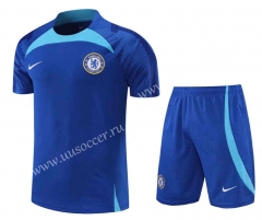 22-23 Chelsea Blue Thailand Soccer Training Uniform-4627