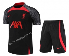 22-23 Liverpool Black  Thailand Soccer Training Uniform-418