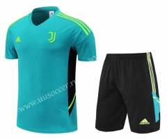 22-23 Juventus Green Thailand Soccer Training Uniform-4627