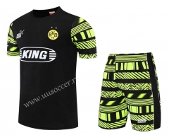 2022-23  Borussia Dortmund  Black Thailand Soccer Training Uniform-4627