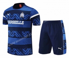 22-23 Olympique Marseille Royal Blue  Thailand Soccer Training Uniform-4627