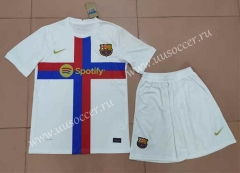 2022-23 Barcelona Away White Soccer Uniform-718