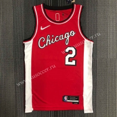 2022city Version NBA Chicago Bull Red #2  Jersey-311