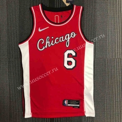 2022city Version NBA Chicago Bull Red #6  Jersey-311
