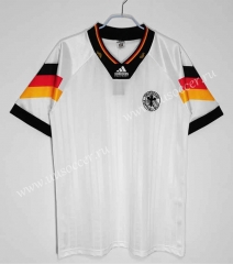 1992 Retro Version Germany Home White Thailand Soccer Jersey-c1046
