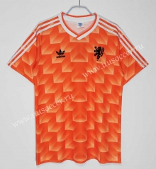 1988  Netherlands Home Orange Thailand Soccer Training Jersey-c1046