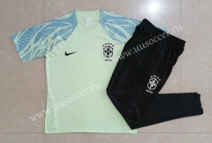 2022-23   Brazil Yellow Shorts-Sleeve Thailand Tracksuit Uniform-815