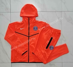 2022-23 Jordan Paris SG Orange   Soccer Jacket Uniform with hat-815
