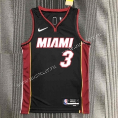 75th anniversary NBA Miami Heat Black  #3  Jersey-311