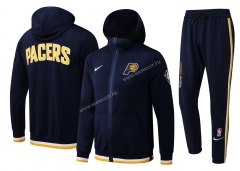 2021-2022  NBA Indiana Pacers Royal Blue With Hat Jacket Uniform-815