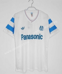 1990 Retro Version Olympique de Marseille Home White Thailand Soccer Jersey AAA-c1046