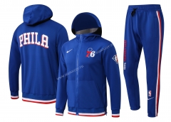 2021-22 Philadelphia 76ers Cai Blue Thailand Soccer Jacket Uniform With Hat-815