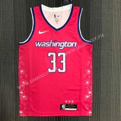 2022 City Version NBA Washington Wizards Pink  #33 Jersey