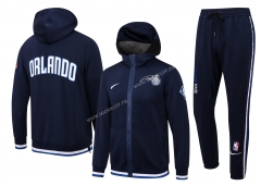 2021-22 NBA Orlando Magic Royal Blue With Hat Jacket Uniform-815