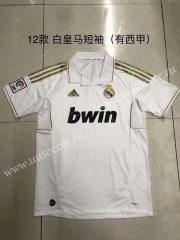 2011-12 Retro Version   Real Madrid Home White Thailand Soccer Jersey AAA