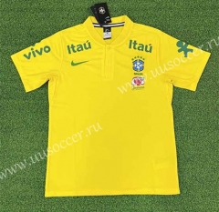 2022-23  Brazil Home Yellow  Thailand Soccer Jersey AAA-403