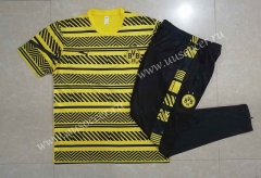 2022-23 Borussia Dortmund Yellow  Thailand Short-sleeved Tracksuit Uniform-815