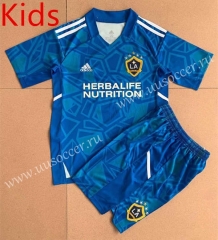 2022-23 Los Angeles Galaxy goalkeeper Blue kids Soccer Uniform-AY