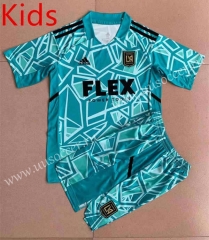 2022-23  Los Angeles FC Goalkeeper Lake Blue kids  Soccer Uniform-AY