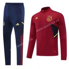 2022-23 Ajax Red Thailand Soccer Tracksuit -LH