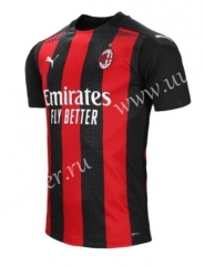 Player Version 2020-21  AC Milan Home  Red& Black Thailand Soccer Jersey AAA
