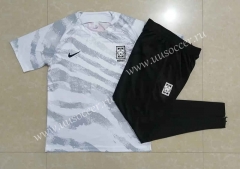 2022-23 Korea White Short  Thailand Soccer Tracksuit Uniform-815